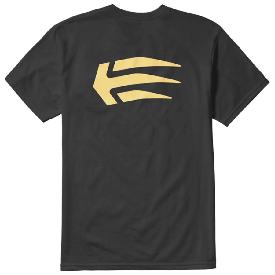 Camiseta Etnies Joslin Ss Preta/dourada
