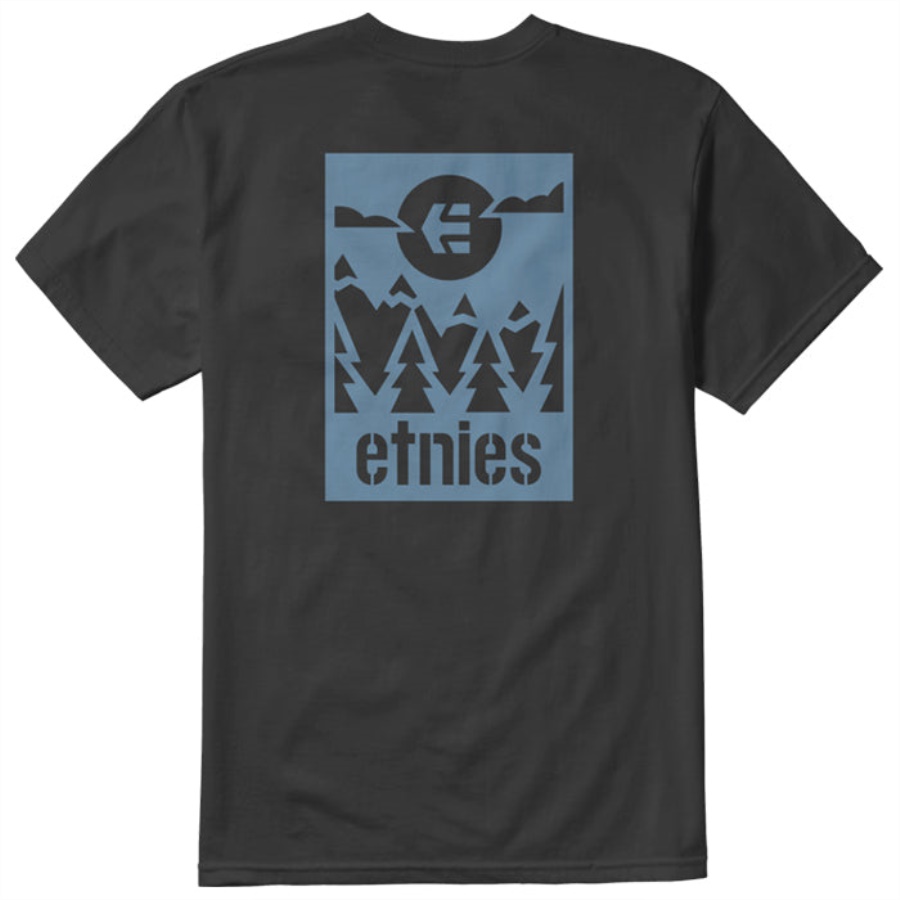 Camiseta Etnies Mtn Label Preta/azul