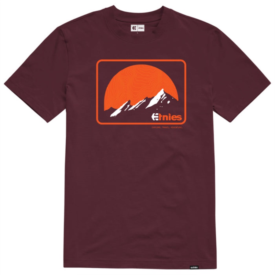 Camiseta Etnies Mtn Ss Bordô